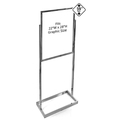 Azar Displays Chrome Panel Poster Stand on Wide Base 300701